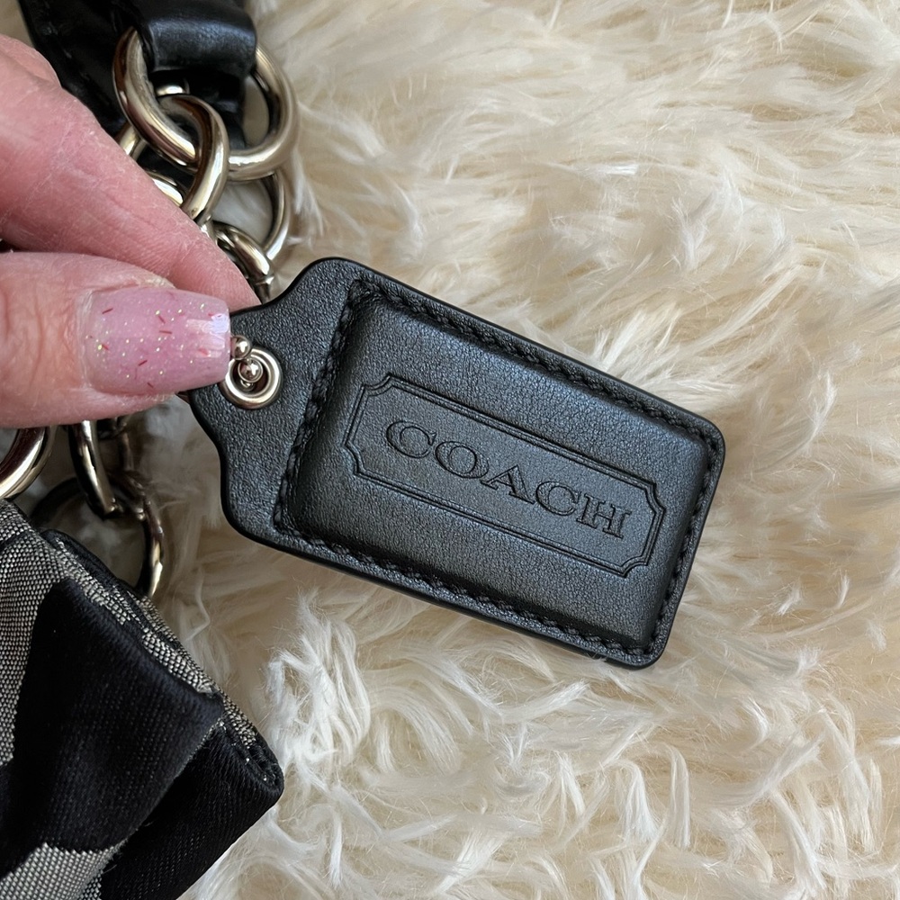 Coach Kristen Black and Gray Patterned Women's Bag - Picture 9 of 15